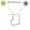 Fashion high quality crystal double chain neckace