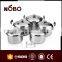 Steel Lid Induction16pcs Stainless Steel Cookware Set