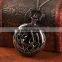2016 China Classic Vintage Bronze Engraved Dragon Quartz Pocket Watch Pendent Chain Necklace Gift