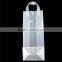 transparent LDPE square bottom shopping bag with side gusset for wine packing