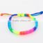 2016 Hot Custom Good Quality Paracord Bracelet Rainbow Bracelet