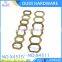 specialized antique brass hexagon ring for bag decoration accessories