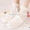 colorful ankle 100% organic cotton white thin socks