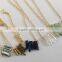 Rainbow Raw Aura Quartz Spike Necklace,Stone Natural Point Necklace, Druzy Stone Necklace