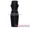 Gold Metal Embellished graceful Detail Black bandage dress factory