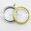 New arrive 316L stainless steel glass screw floating charms locket with yellow enamel