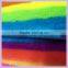 short pile acrylic jacquard stripe rainbow faux fur