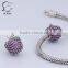 SILVER CHARM WITH FANCY RED CUBIC ZIRCONIA AND GREEN CRYSTAL Charm 791485CFR