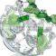 K9 crystal glass crystal apples artificial white apple fruit christmas decoration