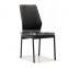 Modern Design Metal Dining Chairs Black Upholstered
