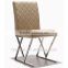 Z611modern comfortable design fabric metal tube dining chair