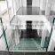 Indoor glass stringer Straight Stairs with side laminated glass steps