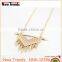 New designed triangle turquoise stone and dangle chain pendant necklace