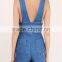 Custom Service Playsuits for Women 2016 Sexy Backless Denim Shift Romper