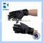 high quality black fake leather winter gloves