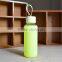 Cheap plastic silicone sleeve clear sport bottle,screw lid handle plastic water bottle,custom colorful sports water bottle