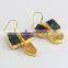 Georgeous !! Kyanite & Citrine & Amethyst Rough Stone Sterling Silver Earring, Handmade Silver Jewelry, Silver Jewelry