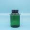 Green PET Pharmaceutical Plastic Packaging Bottle 350ml, 350cc Medicine Pill Capsule Bottle