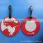 special design engraved white bird rubber disposable luggage tags