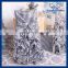 CH003H1 wholesale 100% polyester ruffled striped wedding black and white gathered chair cover