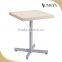 Wholesale cheap western table stainless steel base fast food restaurant dining table