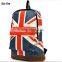 Unisex Canvas Backpack teenager School bag Olympic Games American US UK Flag Star-Spangled Banner Campus Backpack bags Schoolbag