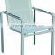 Aluminium Frame plastic wood Armrest White Chair and table outdoor furniture