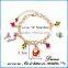 Fashion Design Various Colorful Charm Bracelet ,snowman,deer,XMAS Tree Charms