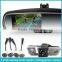 car rearview mirror monitor with OEM parking sensor 4 replaceable radar detectors and backup camera display