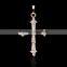 Women's Jewelry Accessories cross pendant necklace cubic zirconia yellow gold plated