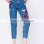 Womens Hole Embroidered Pant Jeans Wholesale Price Denim Trousers