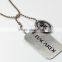 Stainless steel custom metal dog tag embosser with chain