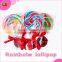 Halal Cheap Rainbow Fruit Flavour Swirl Round Flat Lollipop Candy