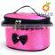 beauty cosmetic case pink makeup case/ cosmetic PU leather box,cosmetic display case