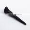 Wholesale Travel kit 4pcs vegan private label Matte black wooden cosmetics makeup brush set synthetic hair make up brushes