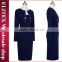 2015 wholesale fashion sexy blue long sleeve office lady dress