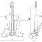 MARINE SUPPLIERS HIGH QUALITY CAST STEEL AN-14 TYPE ANCHOR