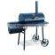 Smokeless Charcoal bbq grill with smoker stack trolley Barbecue factory