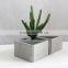 Triangle shape plain concrete interior waterproof bare concrete flower pot