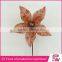 Letters and rust bells linen poinsettia christmas decorations