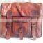 High quality handmade vintage pure goat leather doctor briefcase