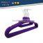 ABS plastic velvet antiskid suit hangers flocking clothes hanger with pulley