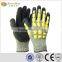 sunnyhope High Quality PU coated impact gloves TPR on back,anti cut gloves