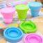 2015 silicone cup brand new FDA silicon fold travel cup MOQ is 500 pieces