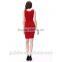 New design sleeveless sexy red color rayon fabric type tempting night party dresses for women