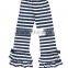 2017 new arrival Baby girls clothes western style kids clothing trousers ruffle wholesale stripe children baby harem pants