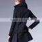 Ladies High Collar Quilting Jacket With PU Skirt