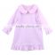 lovely seersucker long sleeve cotton t shirt dress fashionable girls boutique clothing