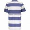Latest Design High Quality Blue & White Striped Polo Shirt for Men