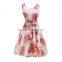 Cheap print hot sell gray red black yellow green casual dress
